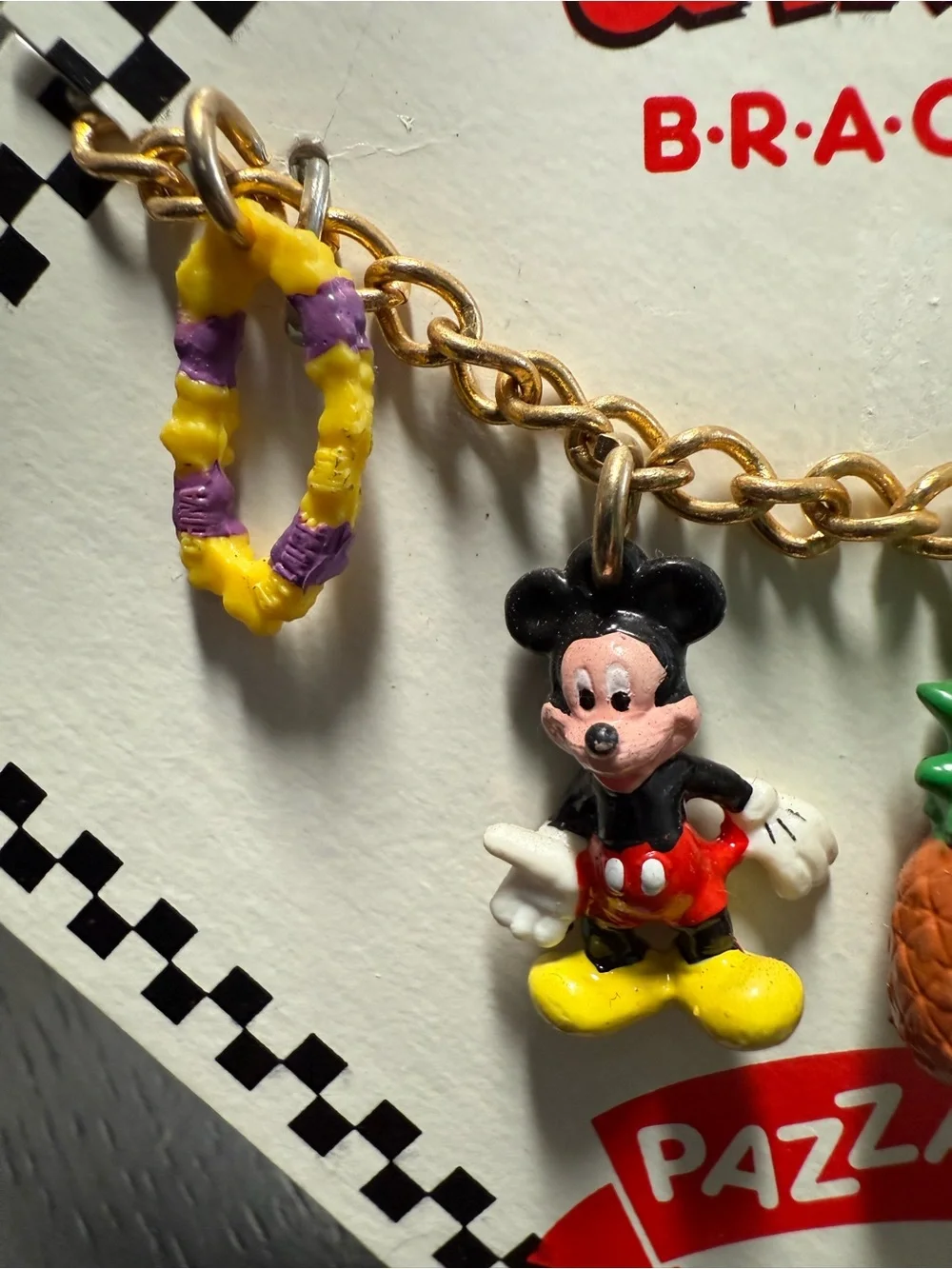 Disney Mickey & Friends Charm Bracelet with Pineapple & Flower Hawaii